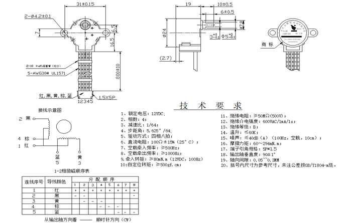 步進(jìn)電機(jī)參數(shù)表